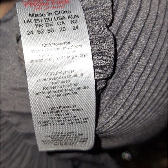 Women's Plus Size 20 Pretty LittleThing Wideleg Ribbed Flowy Office Pullon Pants - Picture 4 of 6